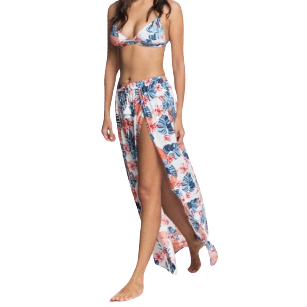 Roxy She Cares Floral Maxi Skirt NWT